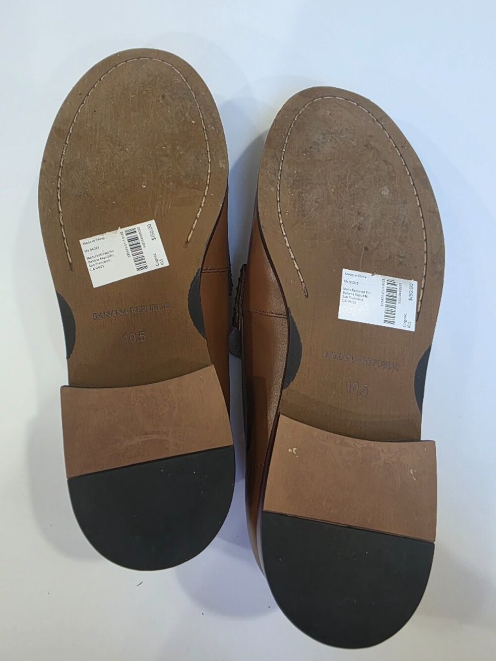 Banana Republic Men’s Brown‎ Leather Loafers Ortholite Size 10.5 - Picture 5 of 7